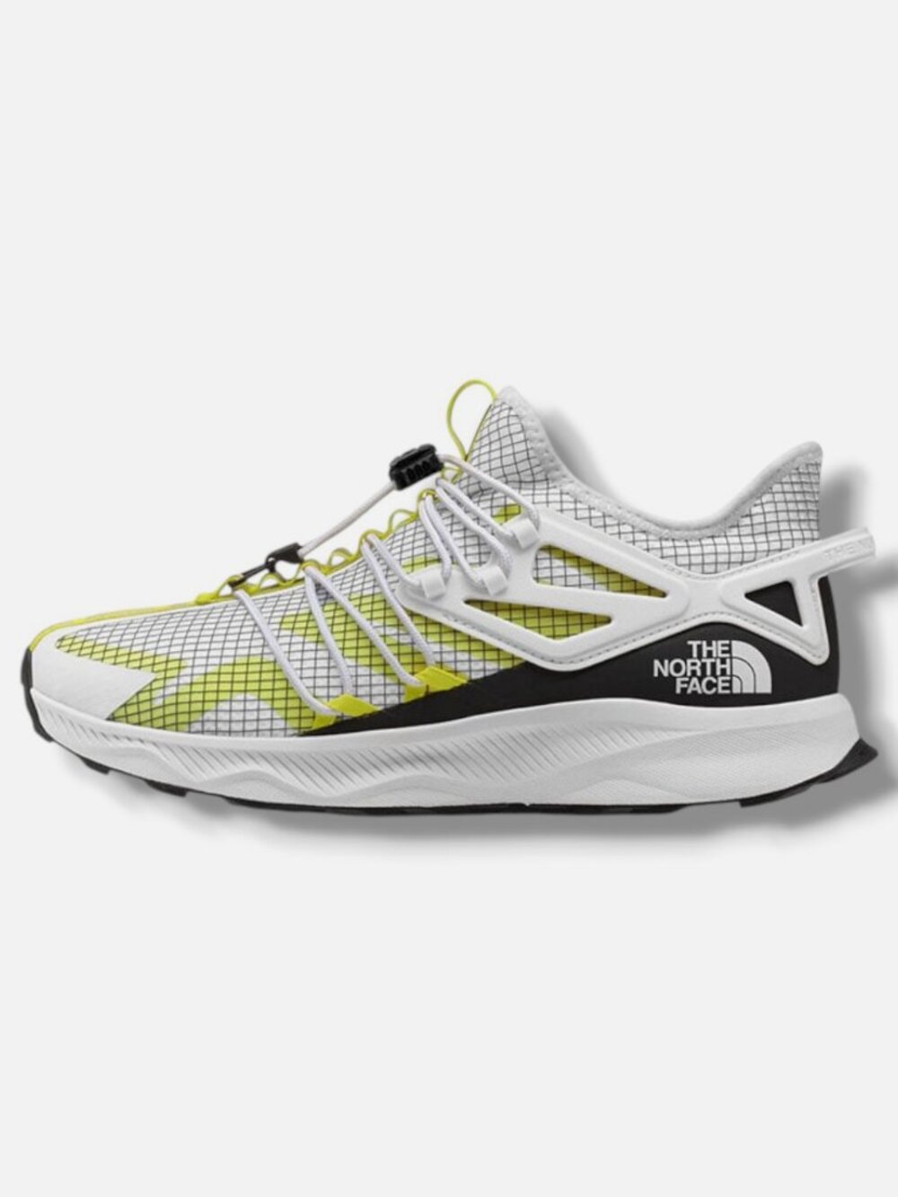 The North Face Mens White Yellow Oxeye Hiking Running Lace Sneaker Shoe Size 9